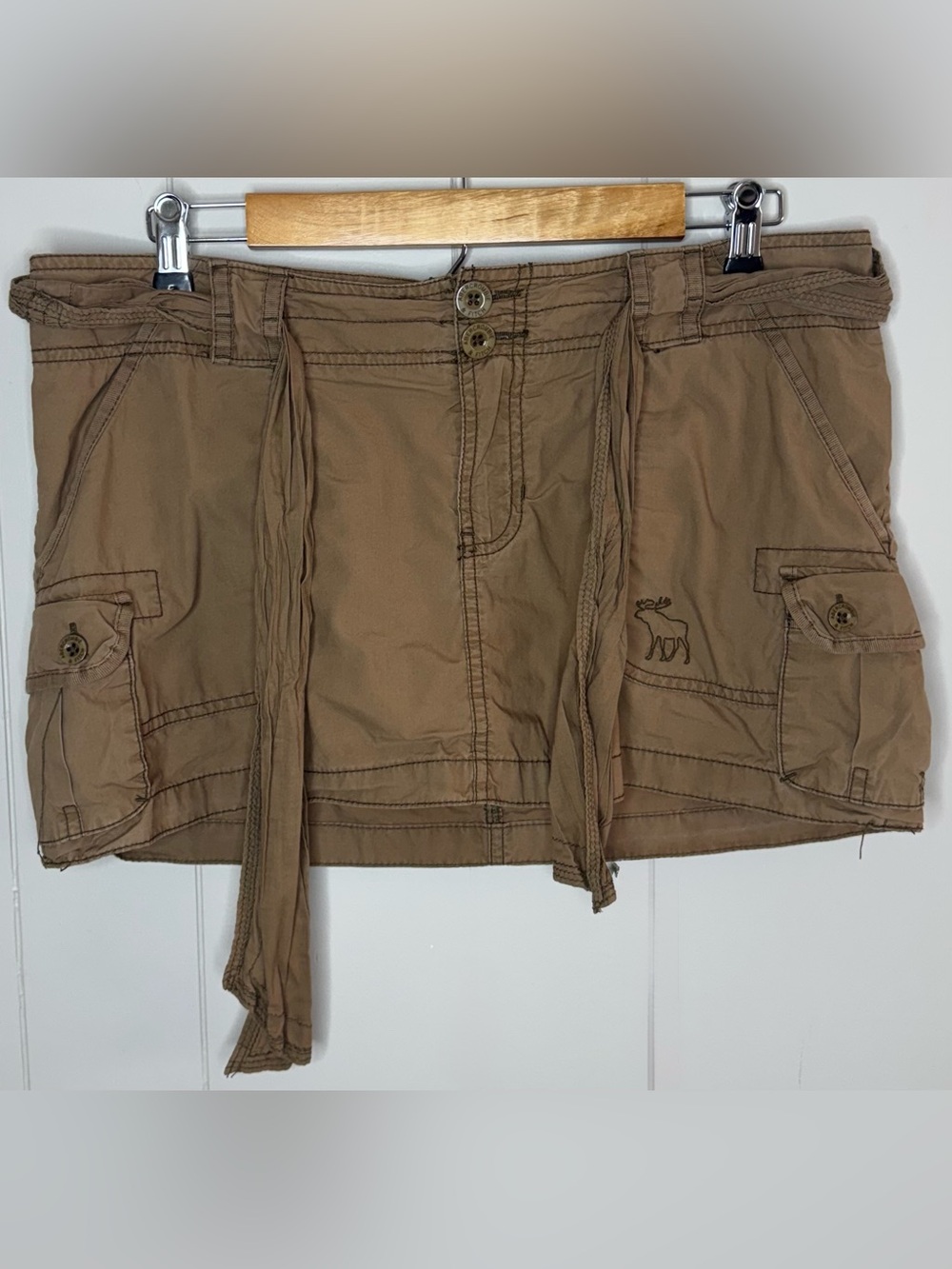 Abercrombie & Fitch Y2K Low Rise Cargo Mini Skirt Womens Size 8